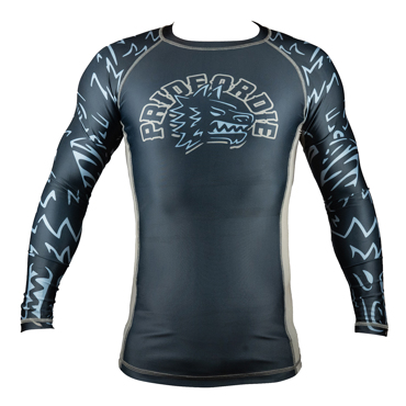 PRIDE OR DIE leading the pack long sleeve RASHGUARD - BLACk